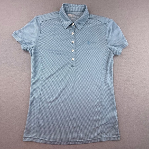 Ariat Tops - Ariat Polo Shirt Womens Small Blue AriatTek Short Sleeve Geometric Performance